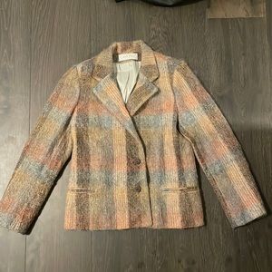 mohair plaid blazer